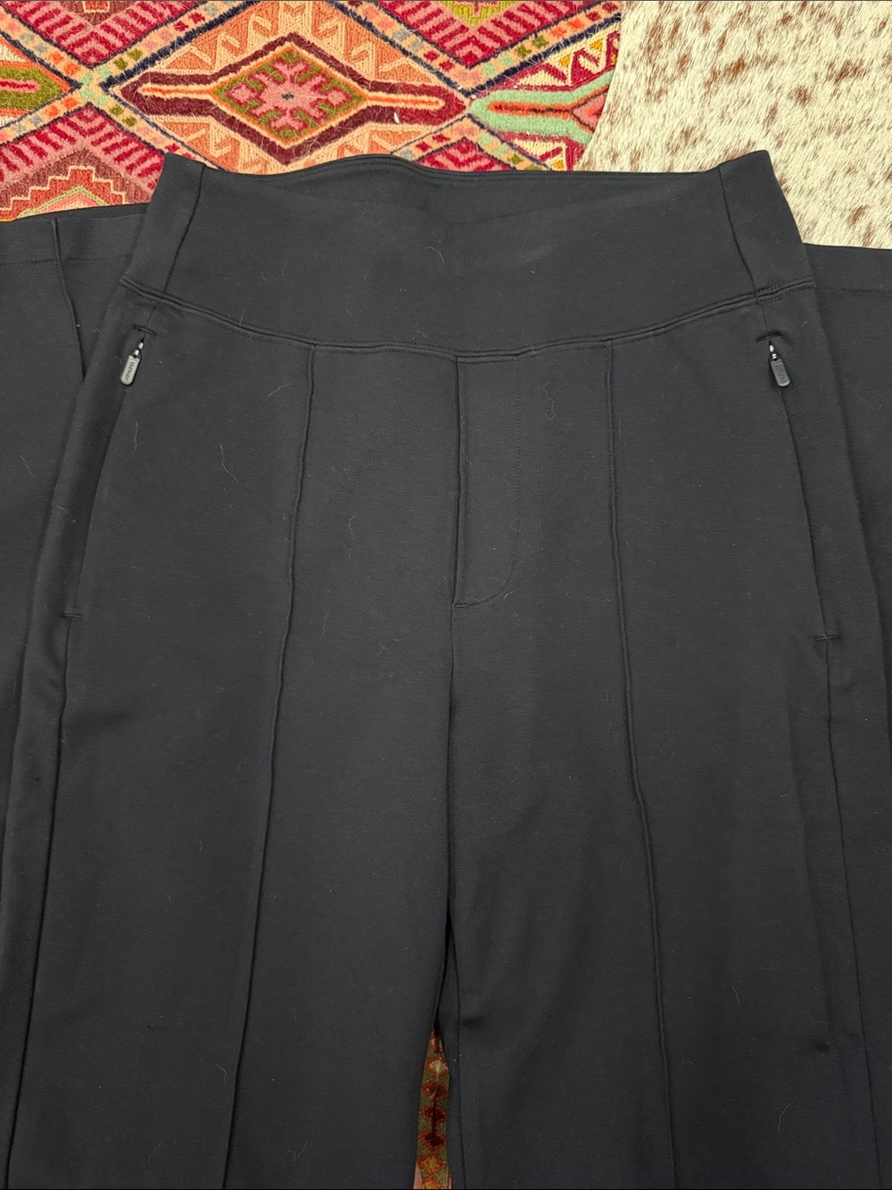 Athleta Black Wide-Leg Trousers - Picture 3 of 4
